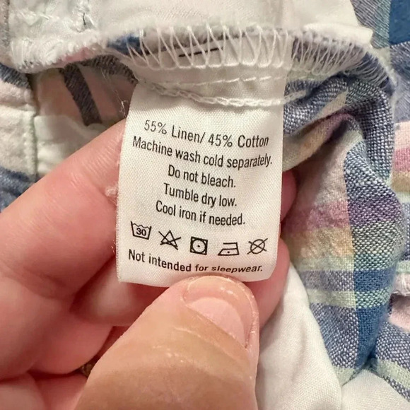 Janie & Jack | Plaid Linen-Cotton Shorts (2T) - Picture 6 of 6